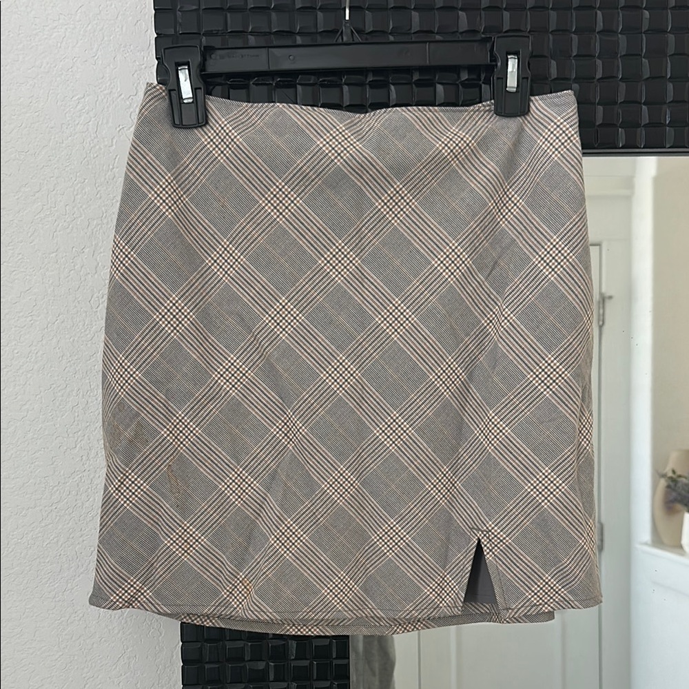 Abercrombie & Fitch Tan Gray Mini Pencil Skirt